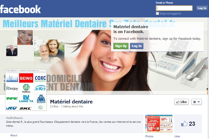 Dental Marketing et zeta Facebook